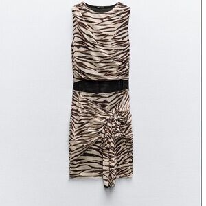 Zebra tulle cut out mini dress, worn once like new